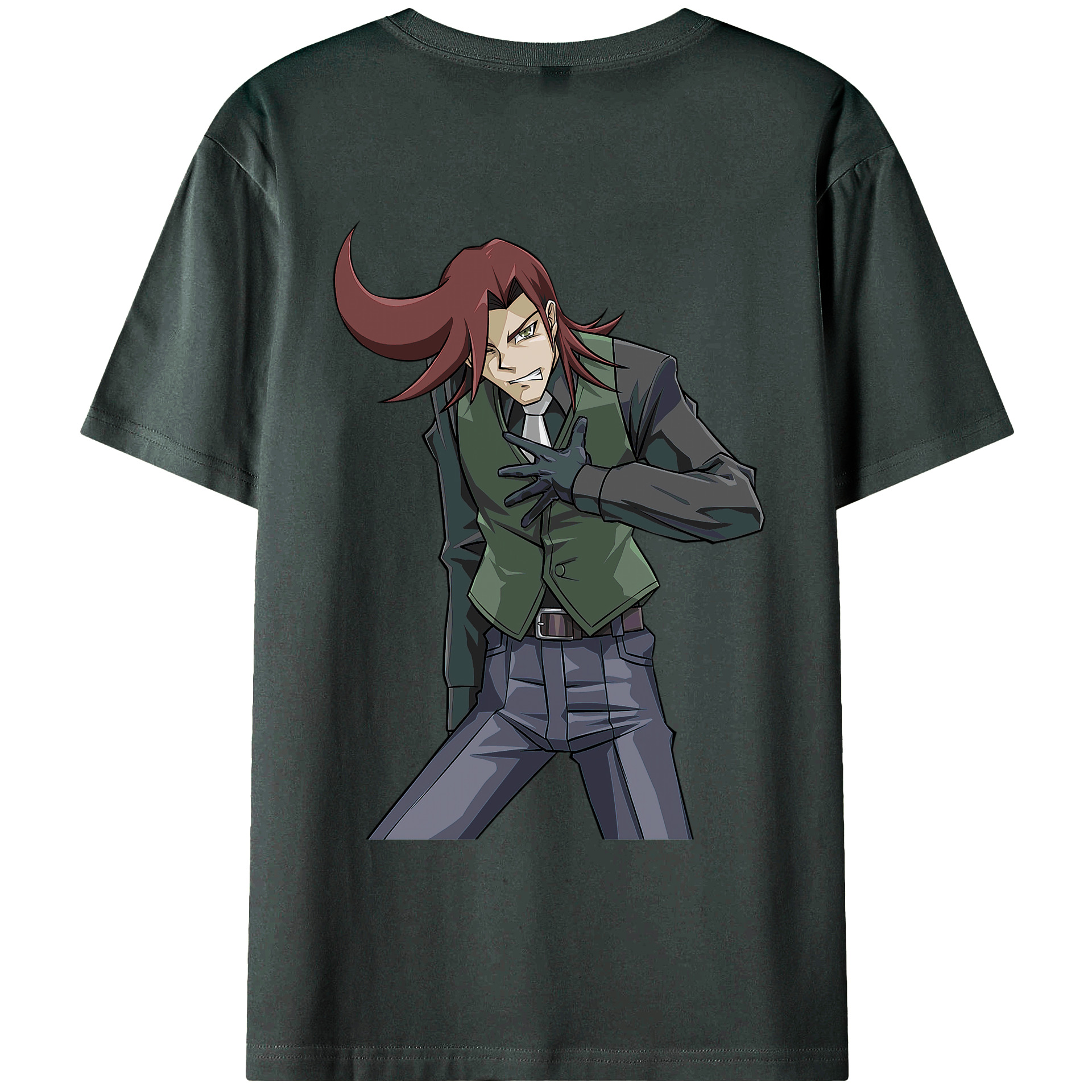 （画像用） 遊☆戯☆王 Yu-Gi-Oh! 綿100％ メンズ半袖Tシャツ（バックプリント） 通気性